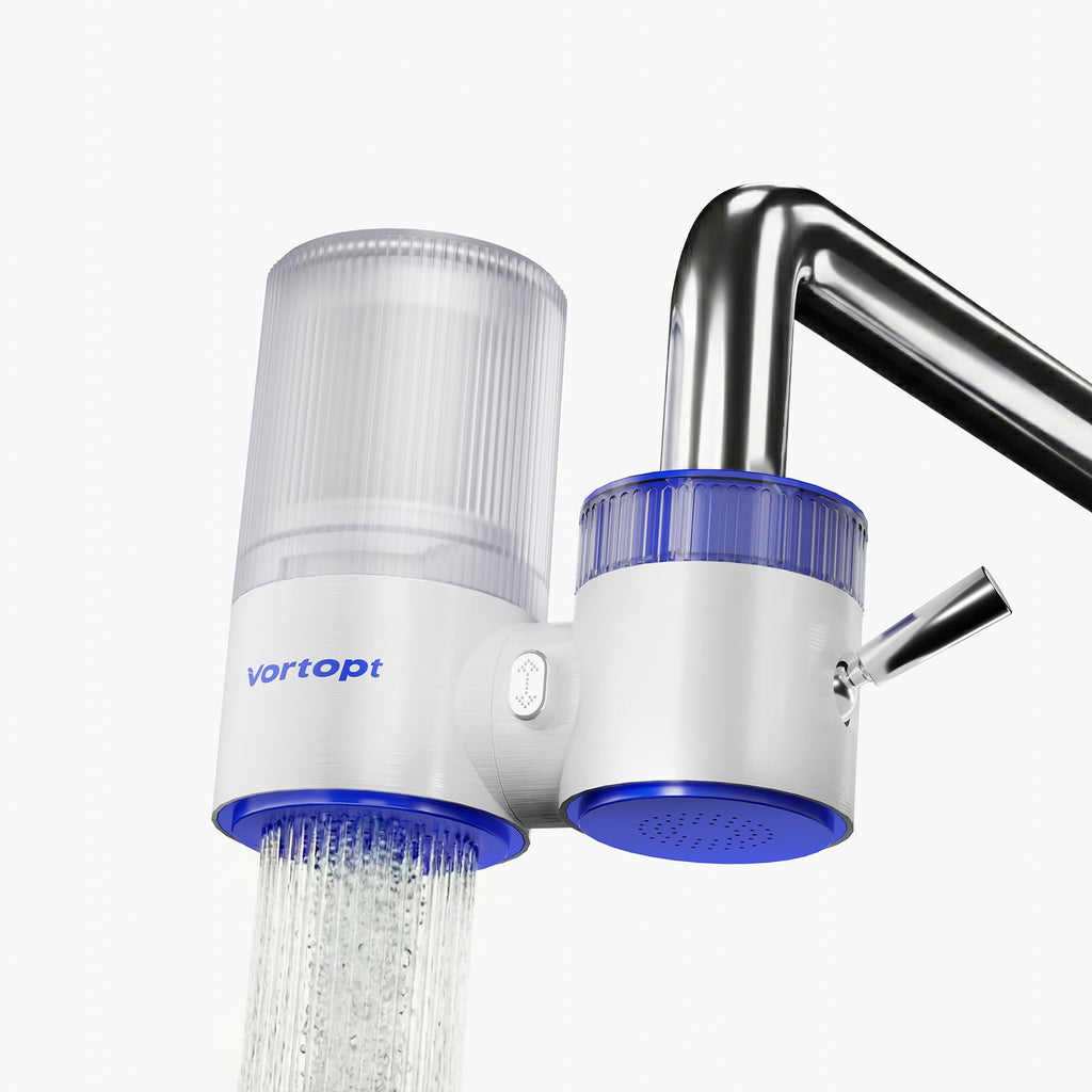 Vortopt Faucet Water Filter,360° Rotary Kitchen Faucet Filter with Carbon Block Filter, 350 Gallon NSF Certified Agua Purifier,can Reduce 99% Chlorine,Improve Taste, Drinking Water Filter,T10