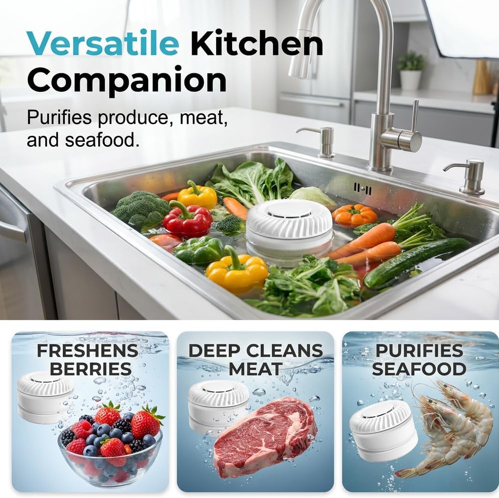 Fruit and Vegetable Washing Machine, 2026 Upgraded Titanium Electrolysis Fruit Cleaner Device with Vortex Cleaning, Wireless Rotatable Fruit and Vegetable Purifier (3)