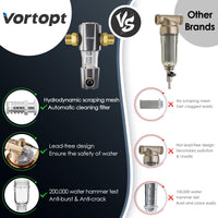 Q50 Sediment Filter for Well Water ,Automatic Backwash System, Spin Down Sediment Filter, Vortopt - Vortopt
