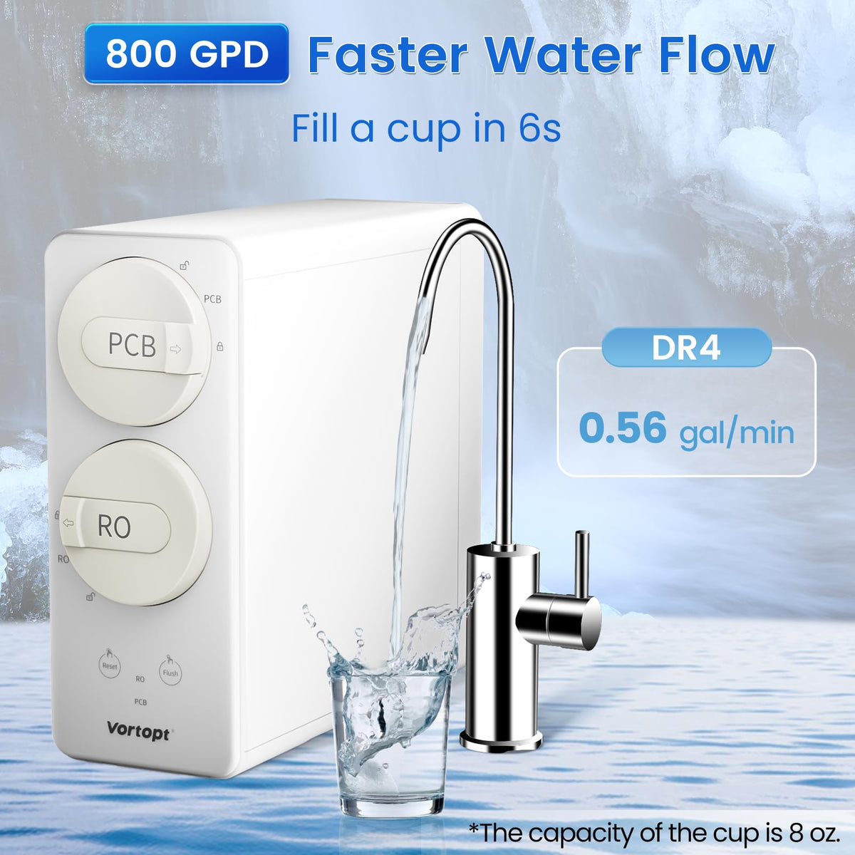 PCB/RO Replacement Filter Compatible with DR4 Reverse Osmosis Water Filter System,Vortopt - Vortopt