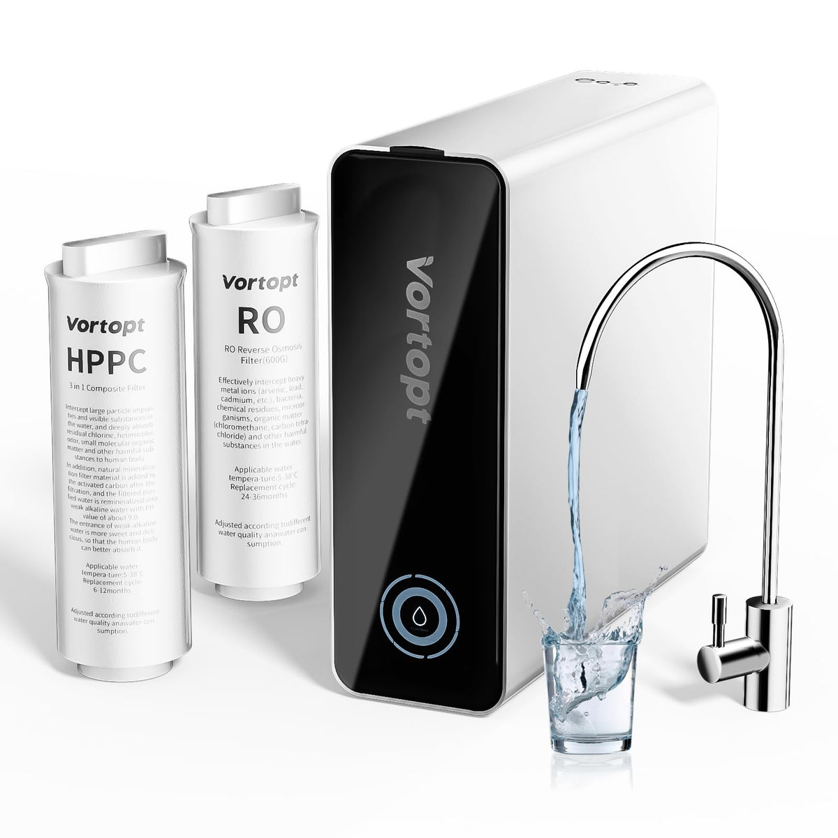 RO/HPPC Replacement Filter Compatible with R1 Reverse Osmosis Water Filter System,Vortopt