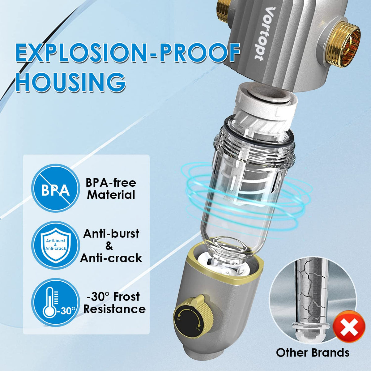 Q2 Self-cleaning Spin Down Sediment Filter, Vortopt - Vortopt