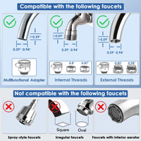 T5-C1/T5-C2  Faucet Water Filter for Sink,  Mount Tap Water Filtration System for Kitchen Vortopt